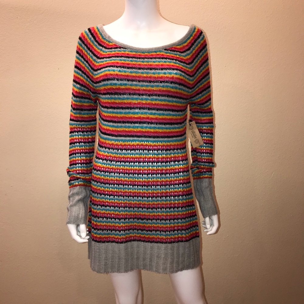 Nine West Vintage America Sammy Sweater Dress NEW Size Small Warm Stripes Gift
